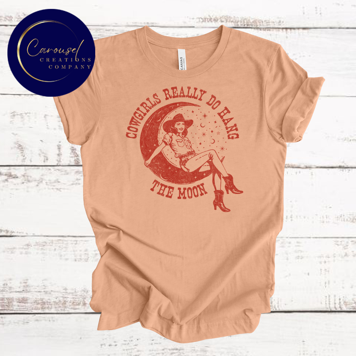 NEW!! Cowgirls Really Do Hang The Moon Tee