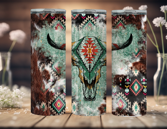 Aztec Skull Tumbler